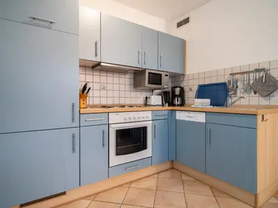 Küche/Küchenzeile in der Unterkunft Schulstraße FeWo S2 (EG links)