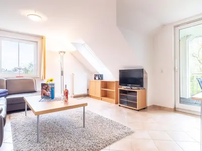 TV/Unterhaltungsangebot in der Unterkunft Schulstraße FeWo S4 (DG links)