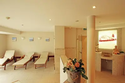 Ein Sitzbereich in der Unterkunft Wellnessresidenz Klaus Störtebeker Whg. 3