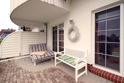 Ein Balkon oder eine Terrasse in der Unterkunft Wellnessresidenz Klaus Störtebeker Whg. 3