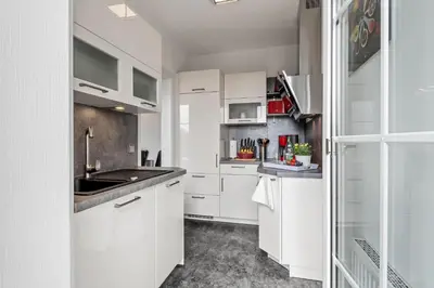 Küche/Küchenzeile in der Unterkunft Birkenstr. 21 B Wohnung 17