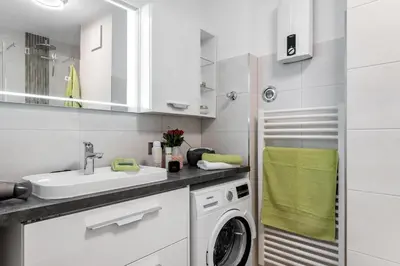 Küche/Küchenzeile in der Unterkunft Birkenstr. 21 B Wohnung 17