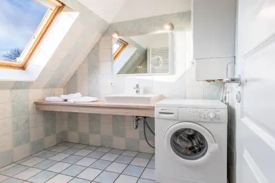 Ein Badezimmer in der Unterkunft Ferienhaussiedlung Strandperlen Buchenhof 2a (Typ VIII)