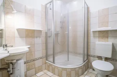 Ein Badezimmer in der Unterkunft Ferienhaussiedlung Strandperlen Buchenhof 2b (Typ VI)
