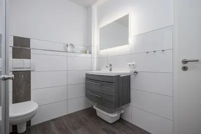 Ein Badezimmer in der Unterkunft Strandoase Typ STO-A STRANDOASE Whg. SO2