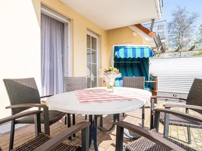 Ein Patio oder anderer Außenbereich in der Unterkunft Strandoase Typ STO-A STRANDOASE Whg. SO5