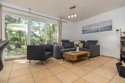 Ein Sitzbereich in der Unterkunft STRANDHAUS 43a