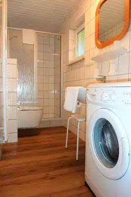 Ein Badezimmer in der Unterkunft Ferienhaus Eulennest - Ulenhoef
