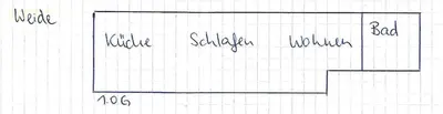 Grundriss der Unterkunft FeWo Weide - Ulenhoef