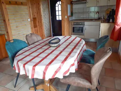 Küche/Küchenzeile in der Unterkunft Ferienhaus Boddenurlaub