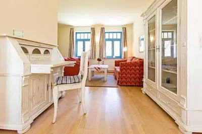 Küche/Küchenzeile in der Unterkunft Ferienhaussiedlung Strandperlen Weidenhof 6a (Typ VII)