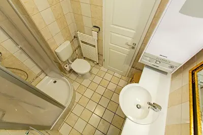Ein Badezimmer in der Unterkunft Ferienhaussiedlung Strandperlen Sanddornhof 2c (Typ II)