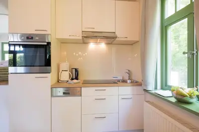 Küche/Küchenzeile in der Unterkunft Ferienhaussiedlung Strandperlen Buchenhof 6a (Typ III)