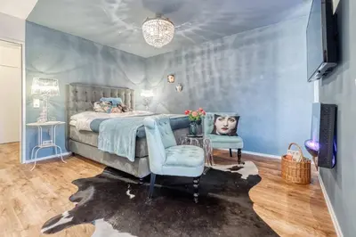 Ein Bett oder Betten in einem Zimmer der Unterkunft Ostseeresidenz - App 03 Strandsalon