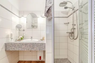 Ein Badezimmer in der Unterkunft Ostseeresidenz - App 03 Strandsalon