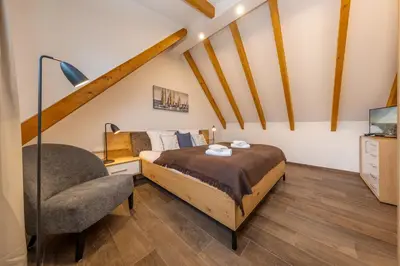 Ein Bett oder Betten in einem Zimmer der Unterkunft Suite Strandluft