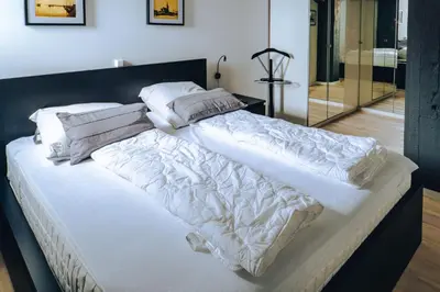 Ein Bett oder Betten in einem Zimmer der Unterkunft Meine Speicher-Zeit