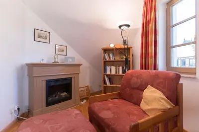 Ein Sitzbereich in der Unterkunft KOJE