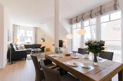 Ein Sitzbereich in der Unterkunft Middenmang - Am Fischlandhaus
