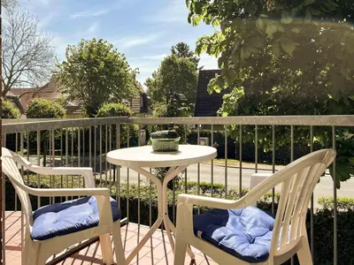Ein Balkon oder eine Terrasse in der Unterkunft Windwatt 4