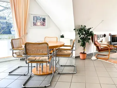 Ein Sitzbereich in der Unterkunft Windwatt 4