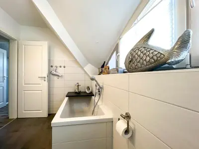 Küche/Küchenzeile in der Unterkunft Dat Kroeger Hus