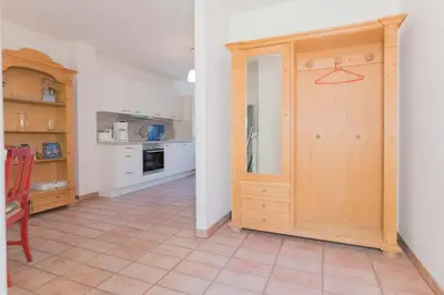 Küche/Küchenzeile in der Unterkunft Ferienhaussiedlung Strandperlen Buchenhof 5c (Typ V)