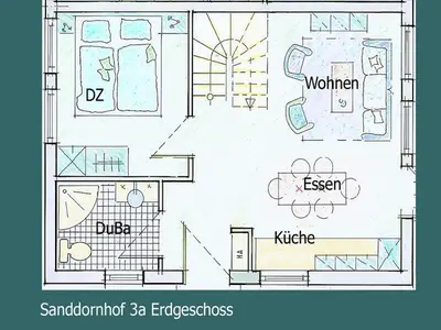 Grundriss der Unterkunft Ferienhaussiedlung Strandperlen Weidenhof 3a (Typ VIII)