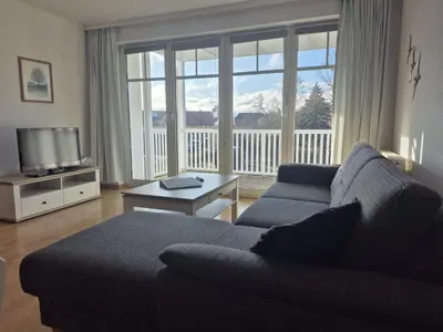 Ein Sitzbereich in der Unterkunft Haus zum Strand HAUS ZUM STRAND Whg 2.3