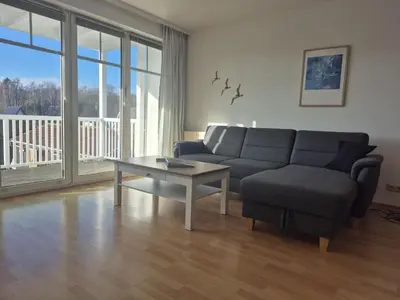 Ein Sitzbereich in der Unterkunft Haus zum Strand HAUS ZUM STRAND Whg 2.3