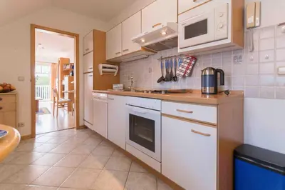 Küche/Küchenzeile in der Unterkunft Haus zum Strand HAUS ZUM STRAND Whg 3.4