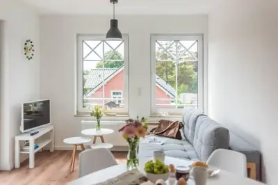 Ein Sitzbereich in der Unterkunft Suite Sünnenkringel