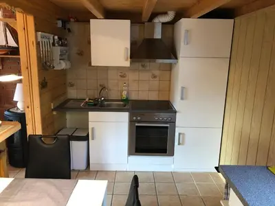 Küche/Küchenzeile in der Unterkunft Ferienhaus Möwenherz