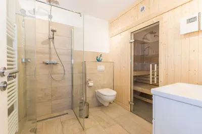 Ein Badezimmer in der Unterkunft Meeresstern