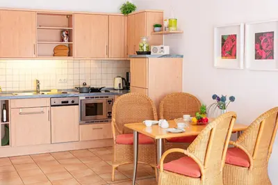 Küche/Küchenzeile in der Unterkunft Residenz am Strand, Whg 242