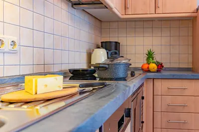 Küche/Küchenzeile in der Unterkunft Residenz am Strand, Whg 242