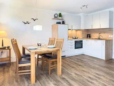 Küche/Küchenzeile in der Unterkunft Residenz am Strand, Whg 114