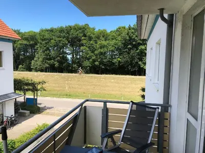 Ein Balkon oder eine Terrasse in der Unterkunft Residenz am Strand, Whg 232