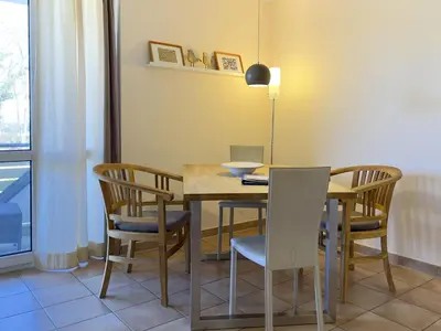 Ein Sitzbereich in der Unterkunft Residenz am Strand, Whg 238