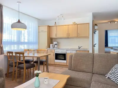 Küche/Küchenzeile in der Unterkunft Residenz am Strand, Whg 352