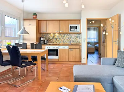 Küche/Küchenzeile in der Unterkunft Residenz am Strand, Whg 567