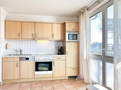 Küche/Küchenzeile in der Unterkunft Residenz am Strand, Whg 677