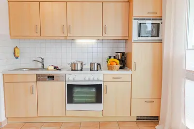 Küche/Küchenzeile in der Unterkunft Residenz am Strand, Whg 677
