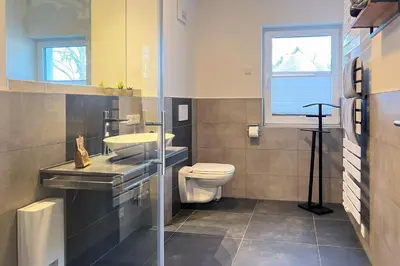 Ein Badezimmer in der Unterkunft Tordalk 05