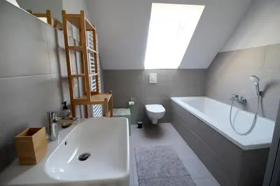 Ein Badezimmer in der Unterkunft Bodden Perle
