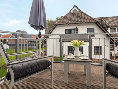 Ein Balkon oder eine Terrasse in der Unterkunft Ostseesegler