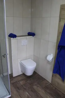 Ein Badezimmer in der Unterkunft Ferienhaus „Strandhafer“
