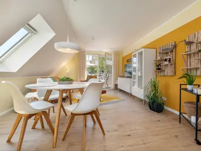 Ein Sitzbereich in der Unterkunft Bernsteinsuite