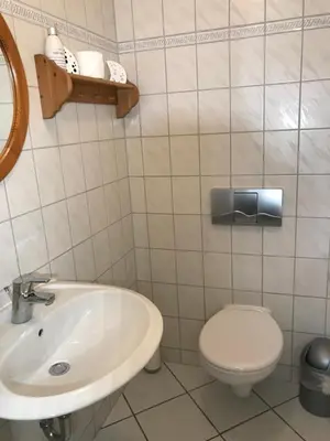 Ein Badezimmer in der Unterkunft Ferienwohnung Strandperle