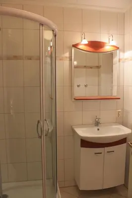 Ein Badezimmer in der Unterkunft Strandmöwe 2